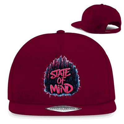 Division420 Snapback Cap State of Mind in Baumwoll-Twill mit flachem Schirm und Retro-Snapbackverschluss
