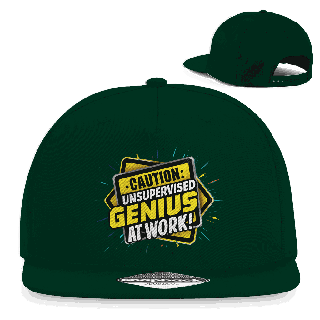 Schwarze Snapback Rapper Cap von Division420 mit flachem Schirm und klassischem 5-Panel Design