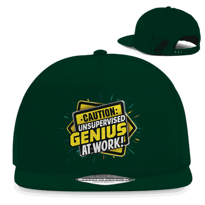Schwarze Snapback Rapper Cap von Division420 mit flachem Schirm und klassischem 5-Panel Design