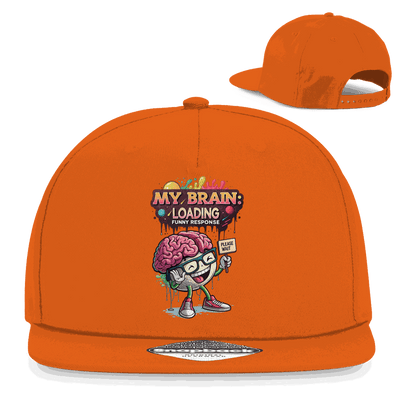 Division420 Snapback Rapper Cap My Brain loading aus Baumwolle mit flachem Schirm und Retro-Snapbackverschluss