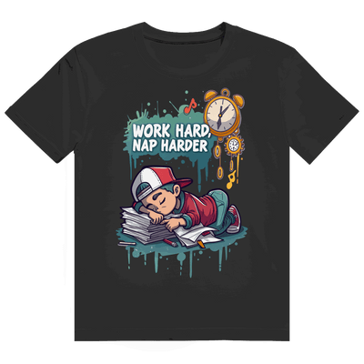 Heavy Cotton T-Shirt - Work hard, nap harder | Division420®