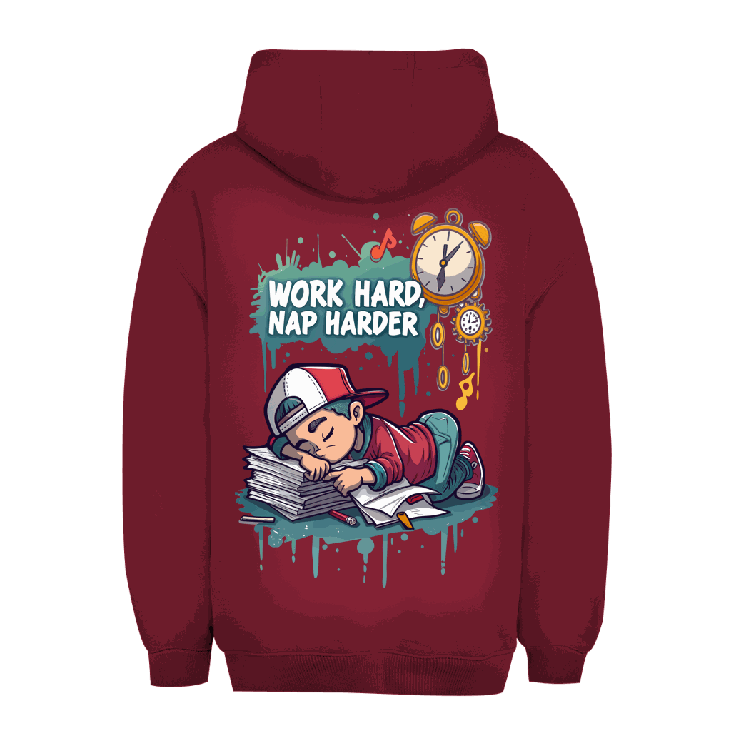 Unisex Oversize Hoodie - Work hard, nap harder | Division420®