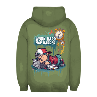 Unisex Oversize Hoodie - Work hard, nap harder | Division420®
