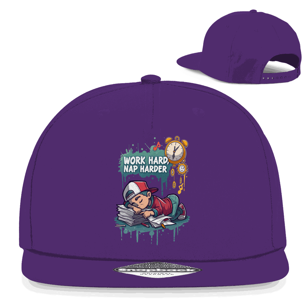 Snapback Rapper Cap - Work hard, nap harder | Division420®
