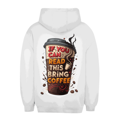 Unisex Oversize Hoodie Bring Coffee Urbaner Streetstyle komfortabler Kapuzenpullover aus Baumwolle und Polyester