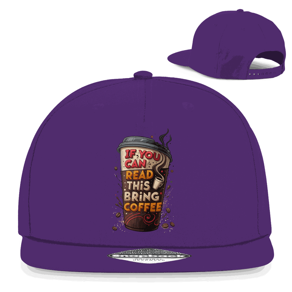 Snapback Rapper Cap - Bring Coffee! | Division420®