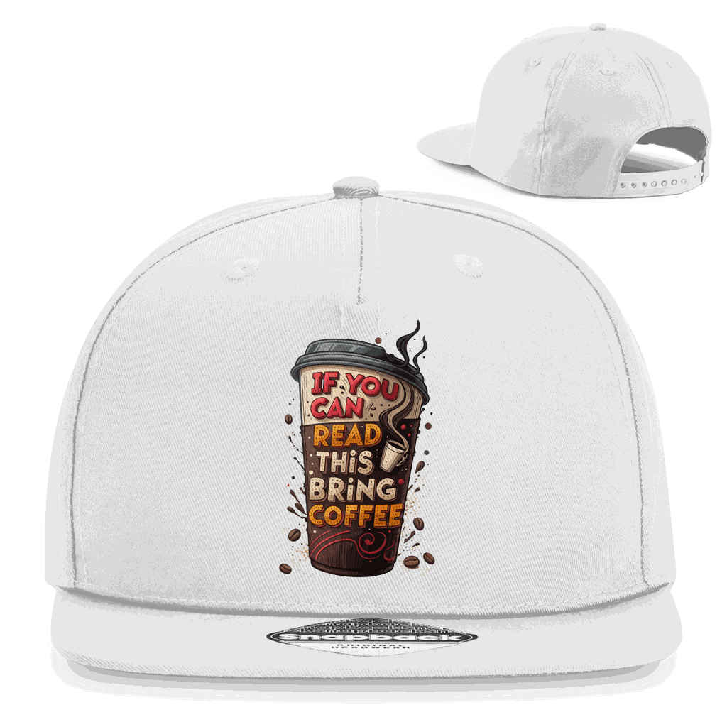 Division420 Snapback Cap Bring Coffee Rapper Cap aus Baumwoll-Twill mit flachem Schirm und Retro-Snapbackverschluss