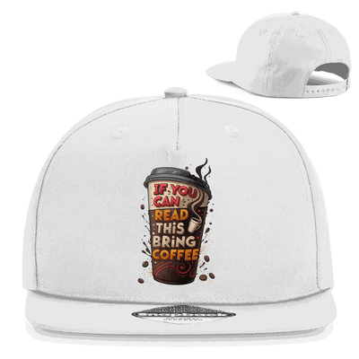 Division420 Snapback Cap Bring Coffee Rapper Cap aus Baumwoll-Twill mit flachem Schirm und Retro-Snapbackverschluss