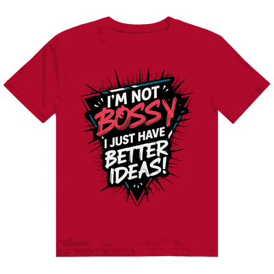 Division420 Heavy Cotton T-Shirt mit "Im not Bossy" Aufdruck, 100% Baumwolle, streetstyle, nachhaltige Produktion