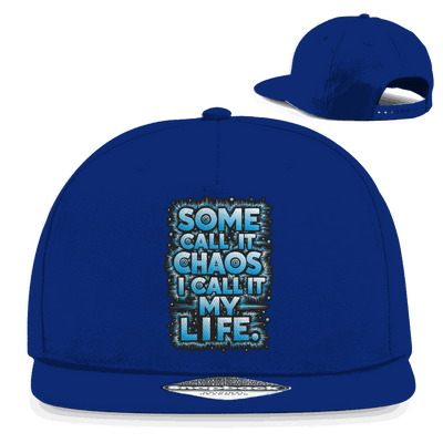 Division420 Snapback Cap My Life aus Baumwoll-Twill mit flachem Schirm und Retro-Snapbackverschluss