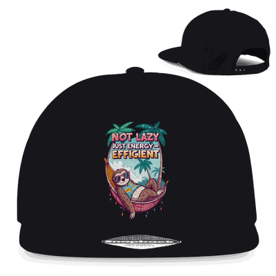 Division420 Snapback Rapper Cap Not lazy aus Baumwoll-Twill mit flachem Schirm und Retro Snapback-Verschluss