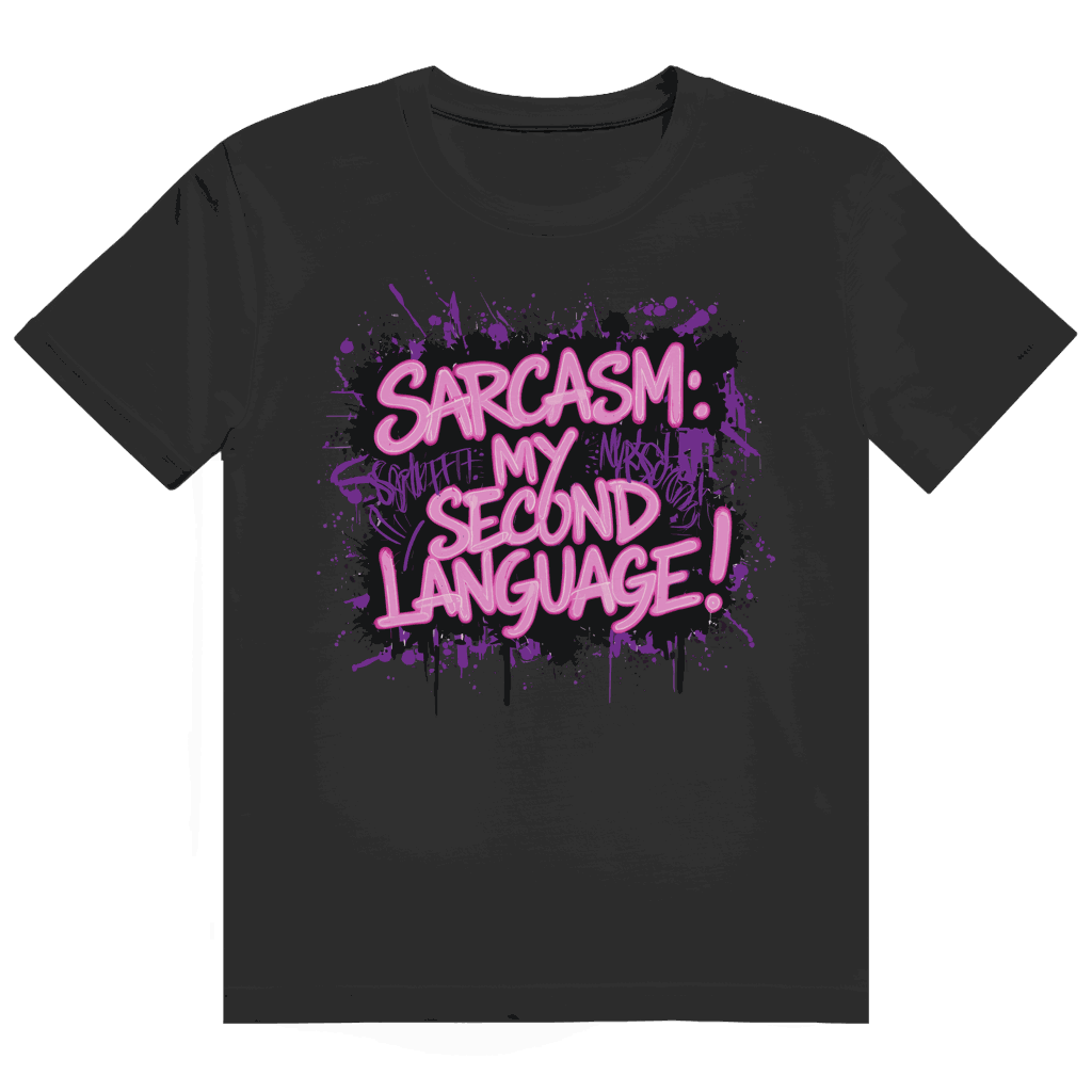 Heavy Cotton T-Shirt - Sarcasm, second language | Division420®