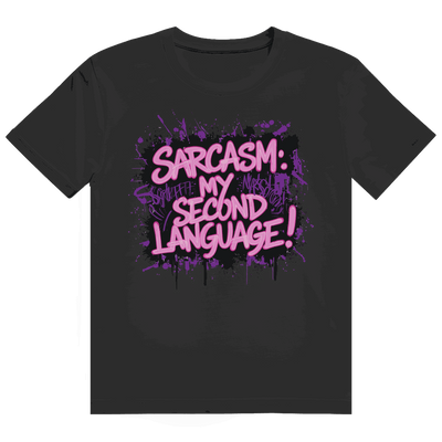 Heavy Cotton T-Shirt - Sarcasm, second language | Division420®