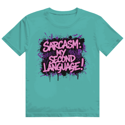 Heavy Cotton T-Shirt - Sarcasm, second language | Division420®