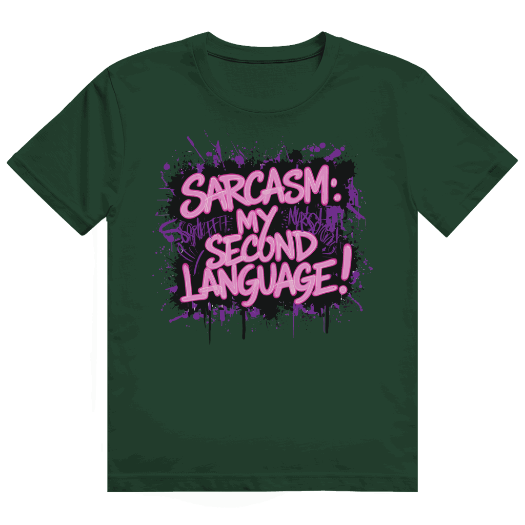 Heavy Cotton T-Shirt - Sarcasm, second language | Division420®