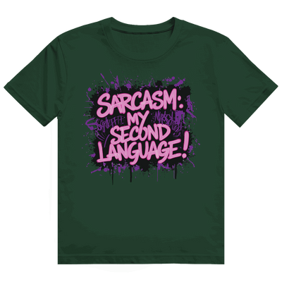 Heavy Cotton T-Shirt - Sarcasm, second language | Division420®