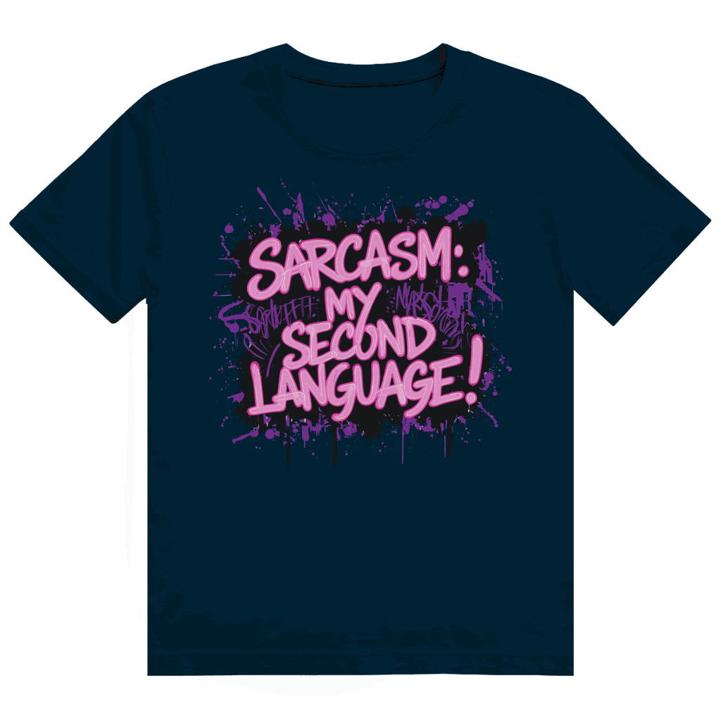 Heavy Cotton T-Shirt - Sarcasm, second language | Division420®
