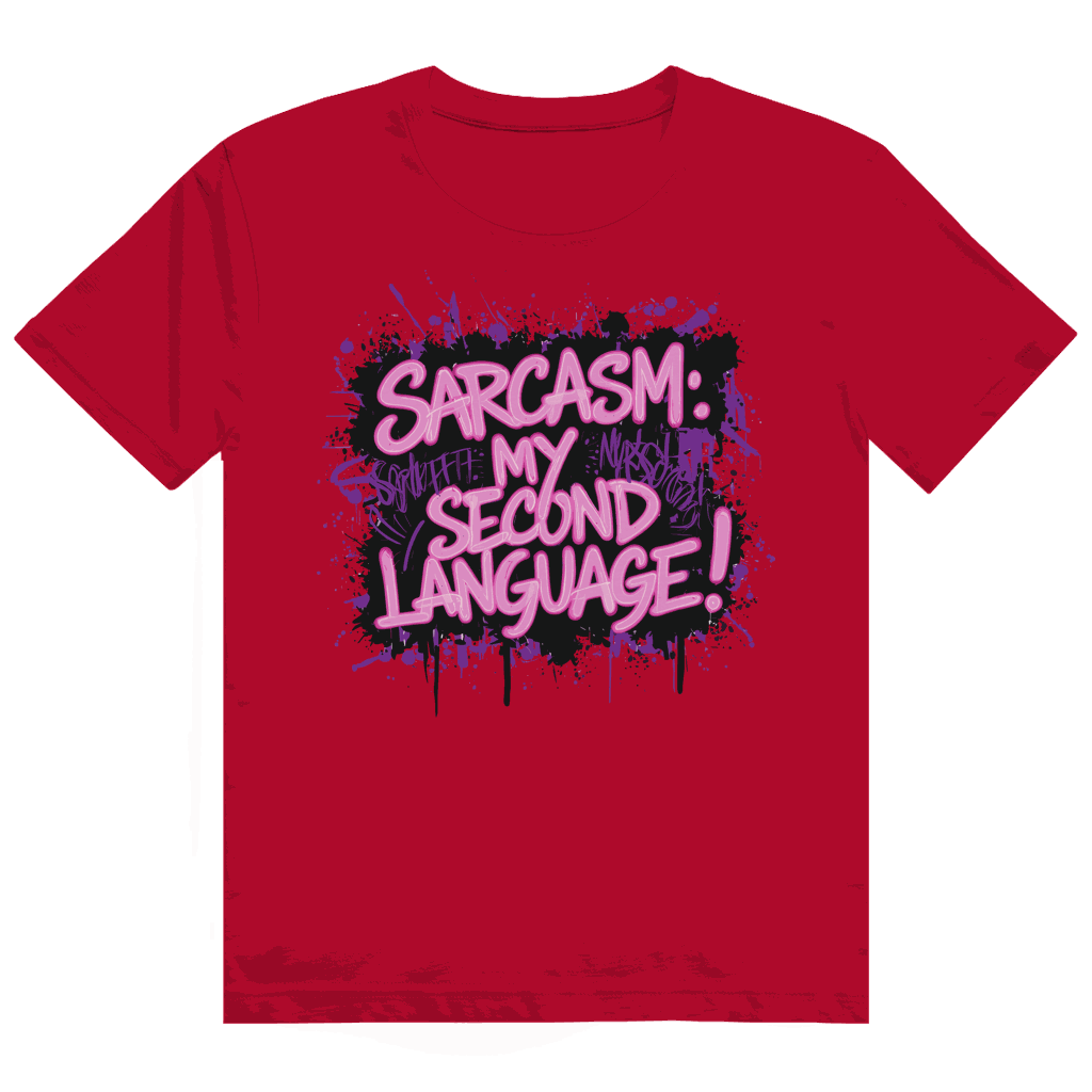 Heavy Cotton T-Shirt - Sarcasm, second language | Division420®