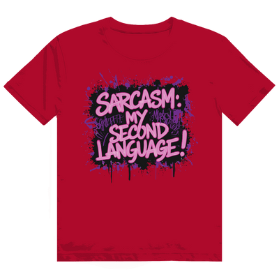 Heavy Cotton T-Shirt - Sarcasm, second language | Division420®