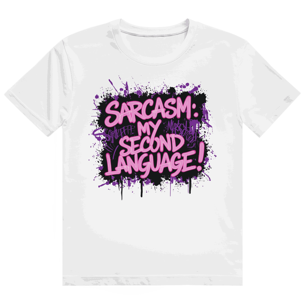 Heavy Cotton T-Shirt - Sarcasm, second language | Division420®