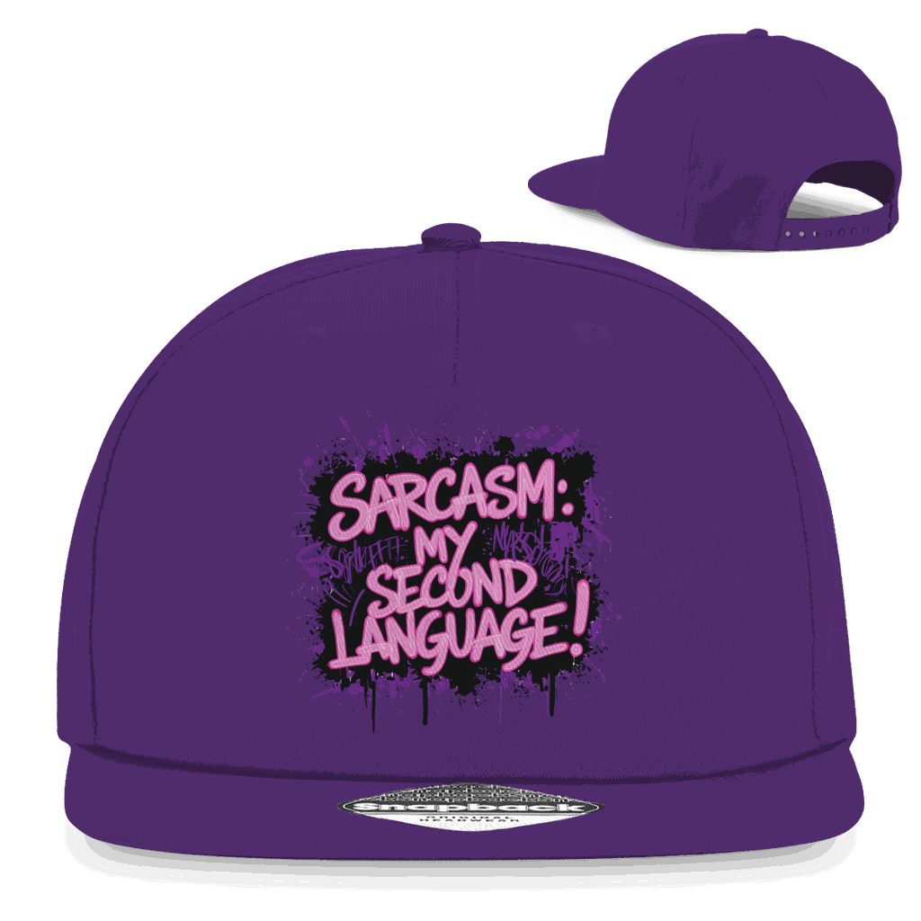 Snapback Rapper Cap - Sarcasm, second language | Division420®