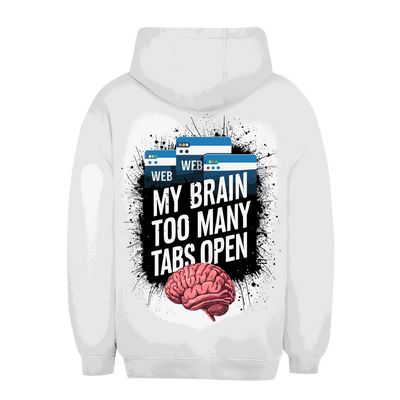 Unisex Oversize Hoodie in Grau mit Kapuze und Kängurutasche von Division420