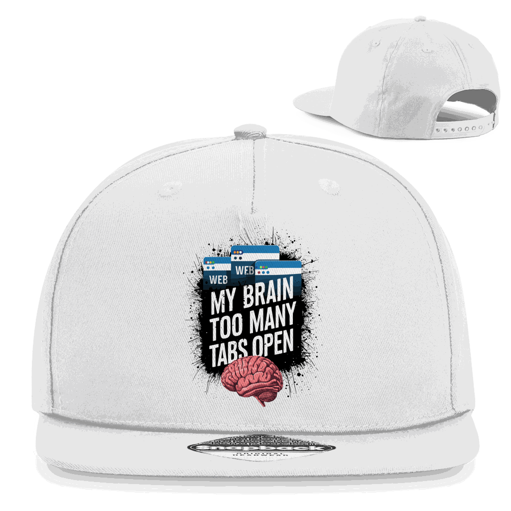 Division420 Snapback Cap My Brain aus Baumwoll-Twill mit flachem Schirm und Retro-Snapbackverschluss
