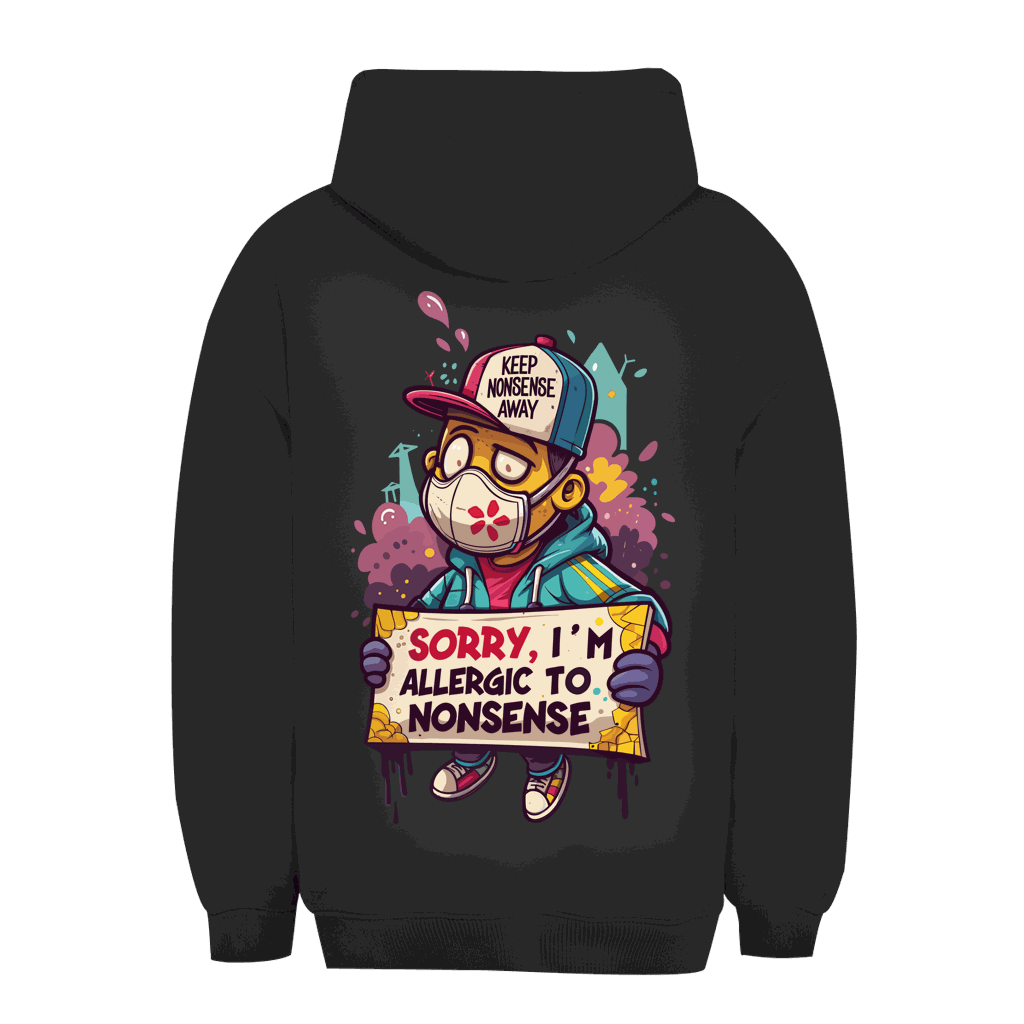 Unisex Oversize Hoodie Allergic to Nonsense von Division420 in urbanem Stil und gemütlichem Schnitt
