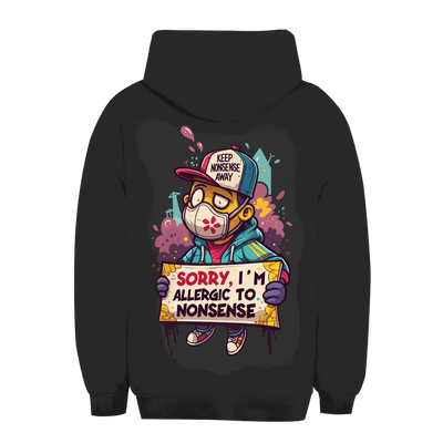 Unisex Oversize Hoodie Allergic to Nonsense von Division420 in urbanem Stil und gemütlichem Schnitt