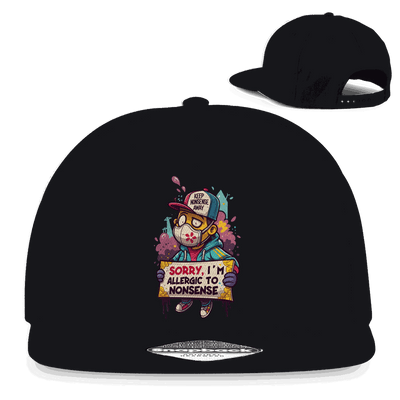 Division420 Snapback Cap Allergic to Nonsense aus Baumwoll-Twill mit flachem Schirm und Retro Snapbackverschluss