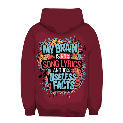 Unisex Oversize Hoodie - My Brain is 90% Song Lyrics | Division420®