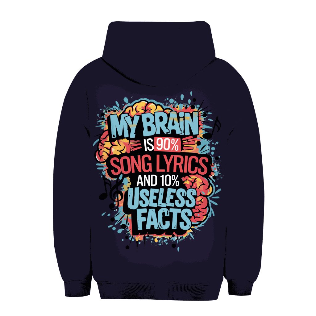 Unisex Oversize Hoodie - My Brain is 90% Song Lyrics | Division420®