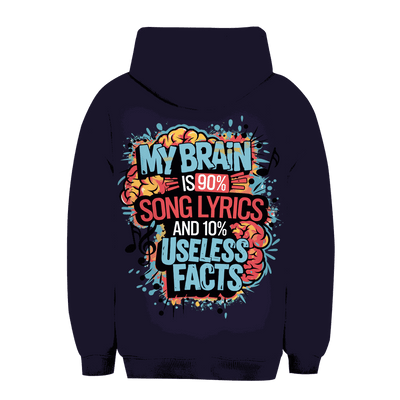 Unisex Oversize Hoodie - My Brain is 90% Song Lyrics | Division420®