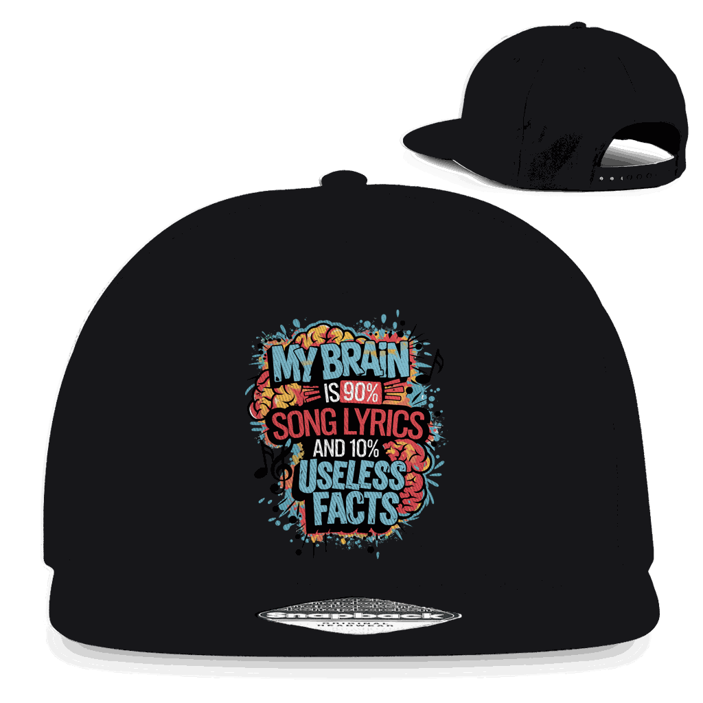 Snapback Rapper Cap - My Brain is 90% Song Lyrics | Division420®