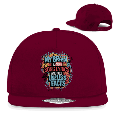 Snapback Rapper Cap - My Brain is 90% Song Lyrics | Division420®