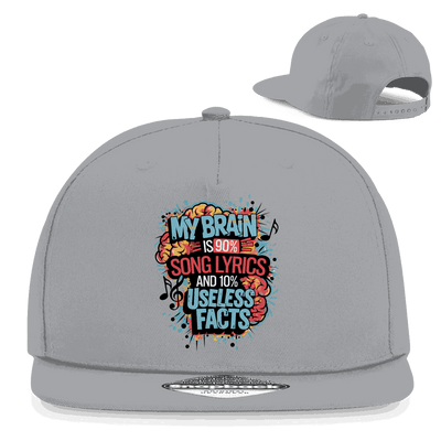 Snapback Rapper Cap aus Baumwoll-Twill mit flachem Schirm und retro Snapbackverschluss