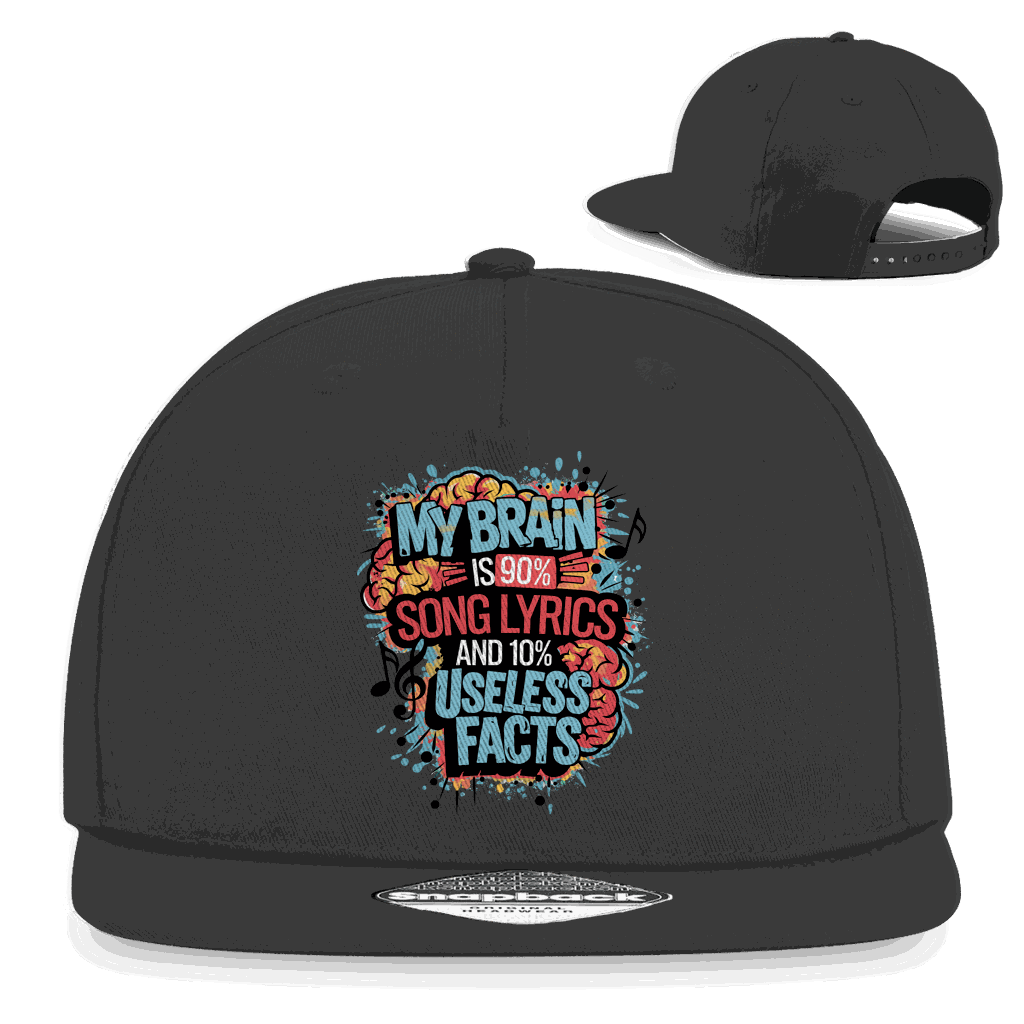 Snapback Rapper Cap - My Brain is 90% Song Lyrics | Division420®