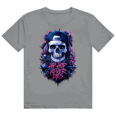 Division420 Heavy Cotton T-Shirt mit Hip Hop never dies Aufdruck und hochwertiger Baumwolle