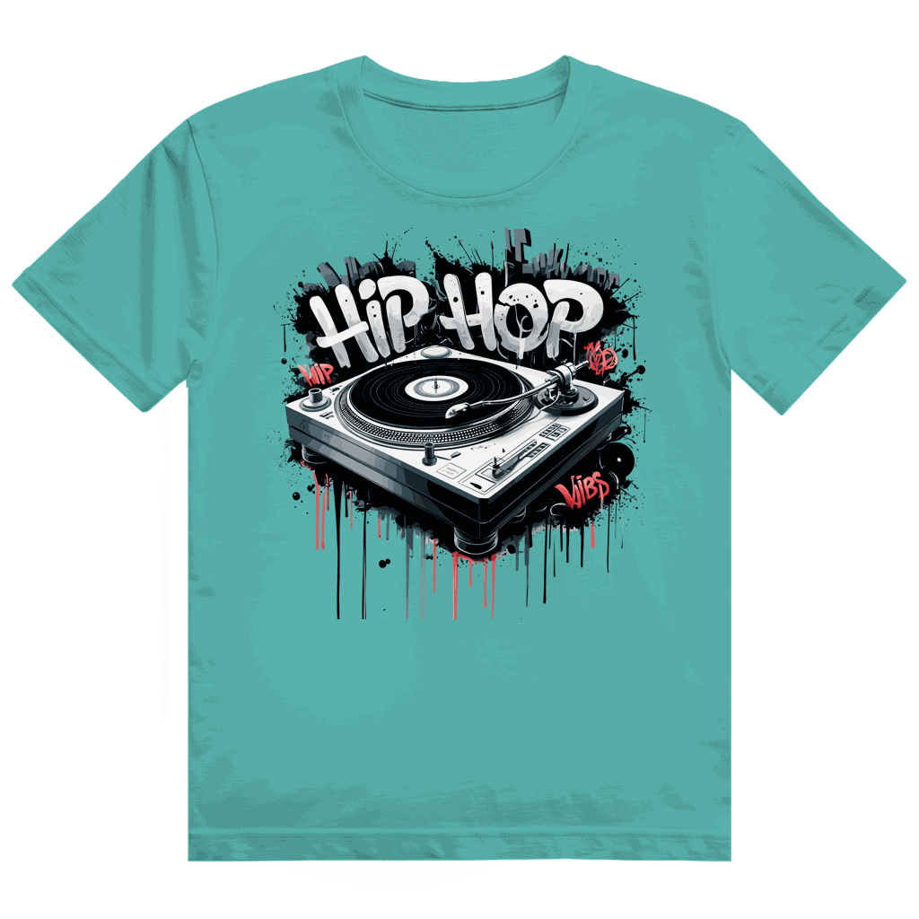 Heavy Cotton T-Shirt - Hip Hop Turntable | Division420®