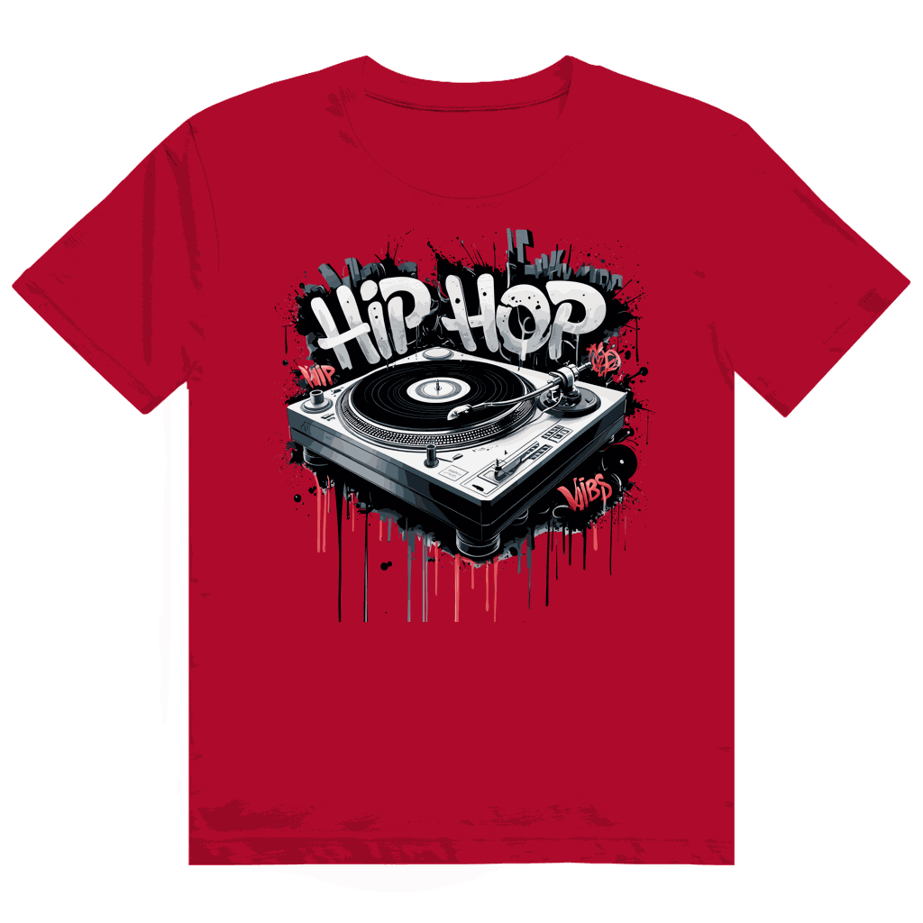 Heavy Cotton T-Shirt - Hip Hop Turntable | Division420®