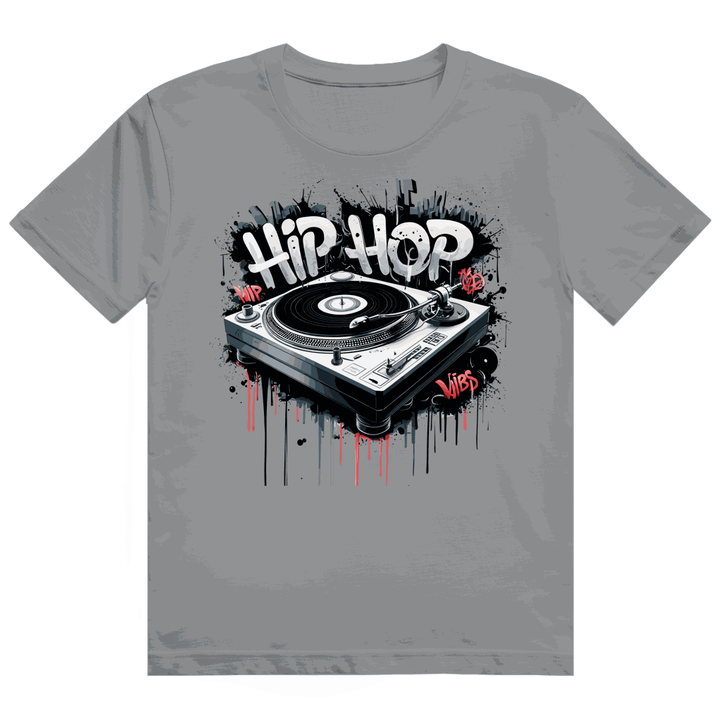 Heavy Cotton T-Shirt - Hip Hop Turntable | Division420®