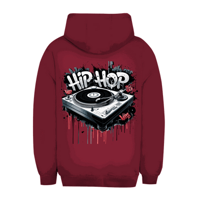 Unisex Oversize Hoodie von Division420 mit Hip Hop Turntable Design, komfortabler urbaner Style