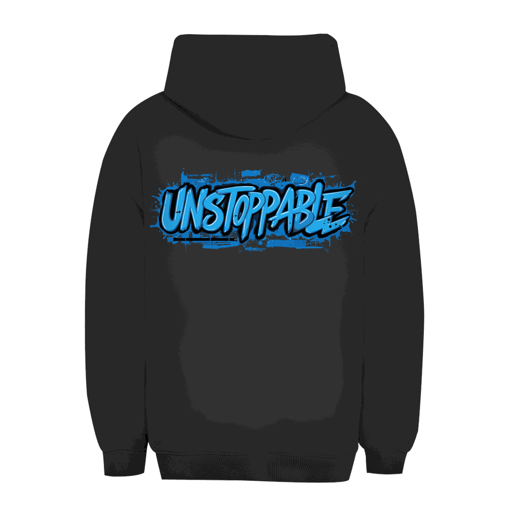Unisex Oversize Hoodie Unstoppable von Division420 im urbanen Stil mit Kapuze und Kängurutasche