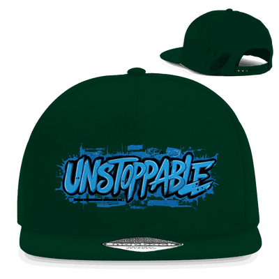 Division420 Snapback Rapper Cap Unstoppable aus Baumwoll-Twill mit flachem Schirm und verstellbarem Snapback-Verschluss