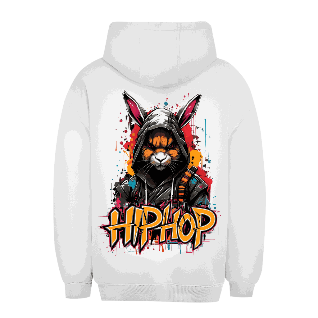 Unisex Oversize Hoodie mit OG Hip Hop Rabbit Design von Division420, urbaner Stil und nachhaltige Materialien
