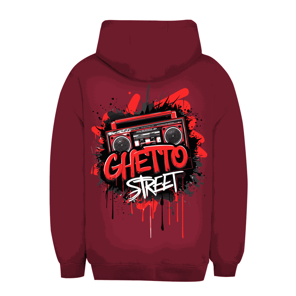 Unisex Oversize Hoodie von Division420 in urbanem Ghetto Street Style mit Kapuze und Kängurutasche