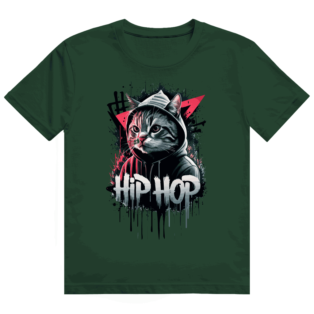 Heavy Cotton T-Shirt - Hip Hop Cat | Division420®