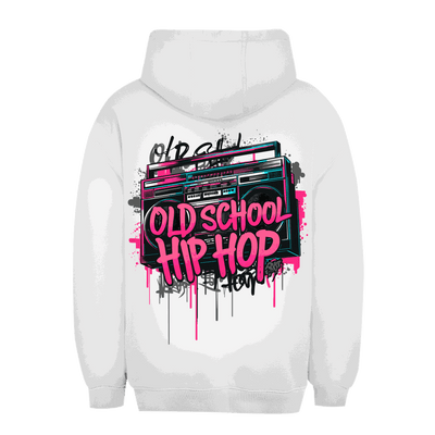 Unisex Oversize Hoodie im Oldschool Hip Hop Stil von Division420 mit Kapuze und Kängurutasche