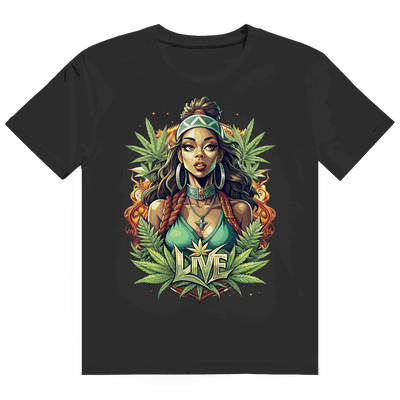 Heavy Cotton T-Shirt - Live Weed Art | Division420®