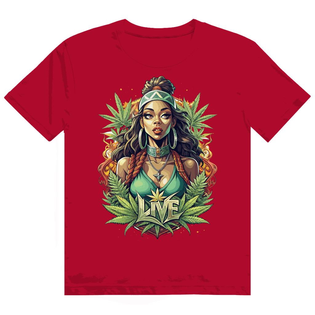 Heavy Cotton T-Shirt - Live Weed Art | Division420®